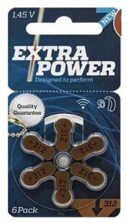 Батарейки для слуховых аппаратов Extra Power 312