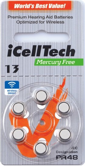 Батарейки для слухового аппарата iCellTech 13
