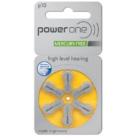 Батарейки для слухового аппарата Power One p10