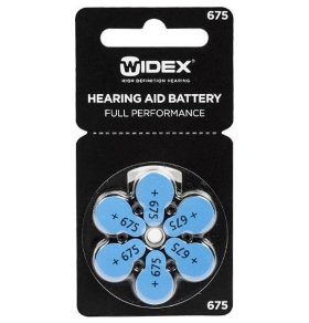 Воздушно-цинковые батарейки Widex 675