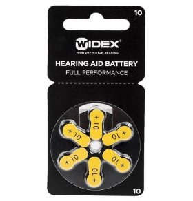 Воздушно-цинковые батарейки Widex 10