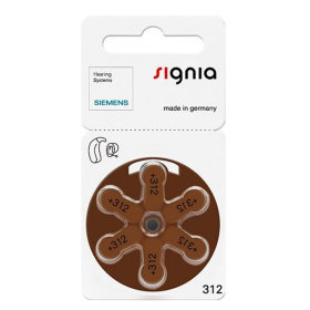 Батарейки для слуховых аппаратов Signia 312 тип